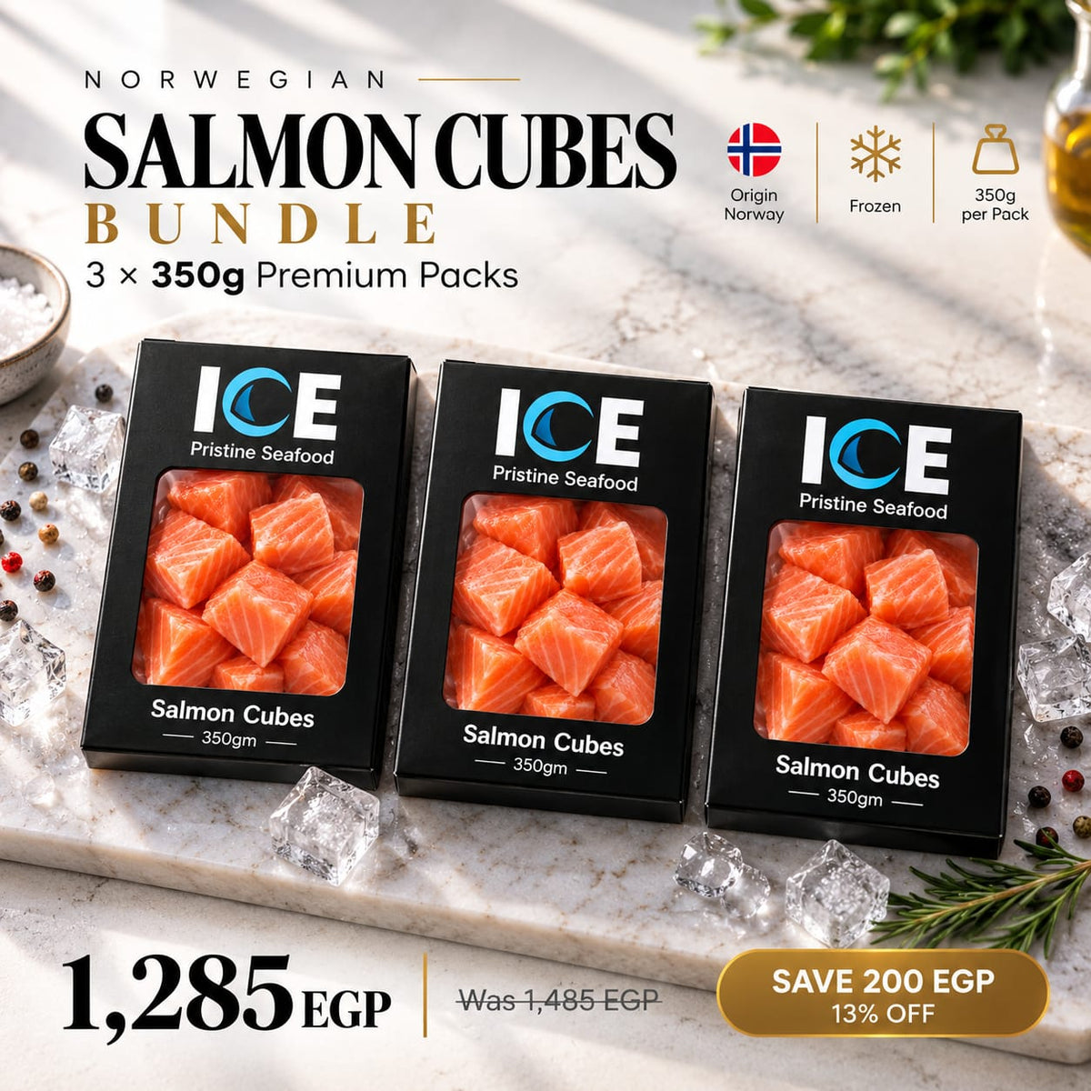 Bundle | Salmon Cubes 3 x 350g