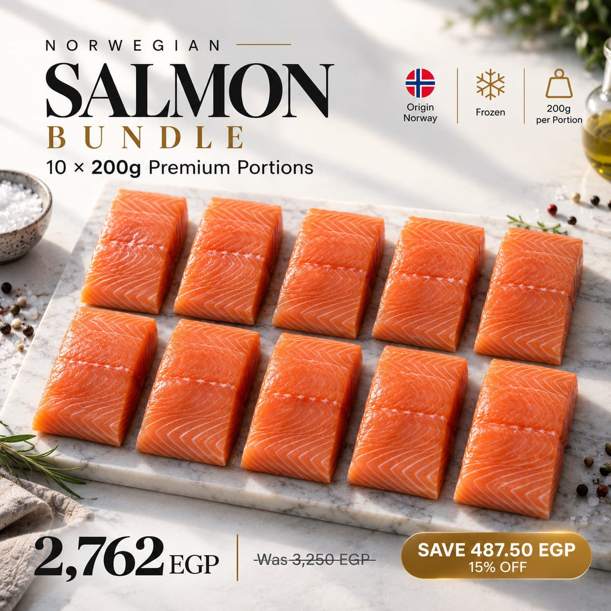 Bundle | Salmon Fillet Portions  10 × 200g