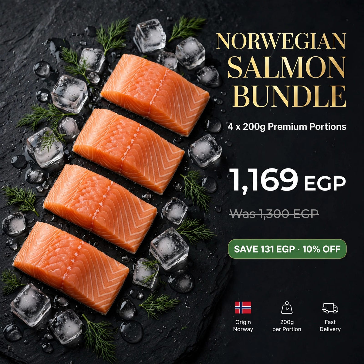 Bundle | Salmon Fillet Portions  4 × 200g
