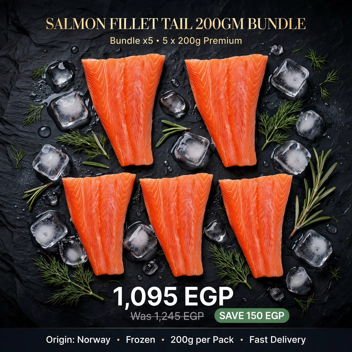 Bundle | Salmon Fillet - Tail portion 5 x 200g