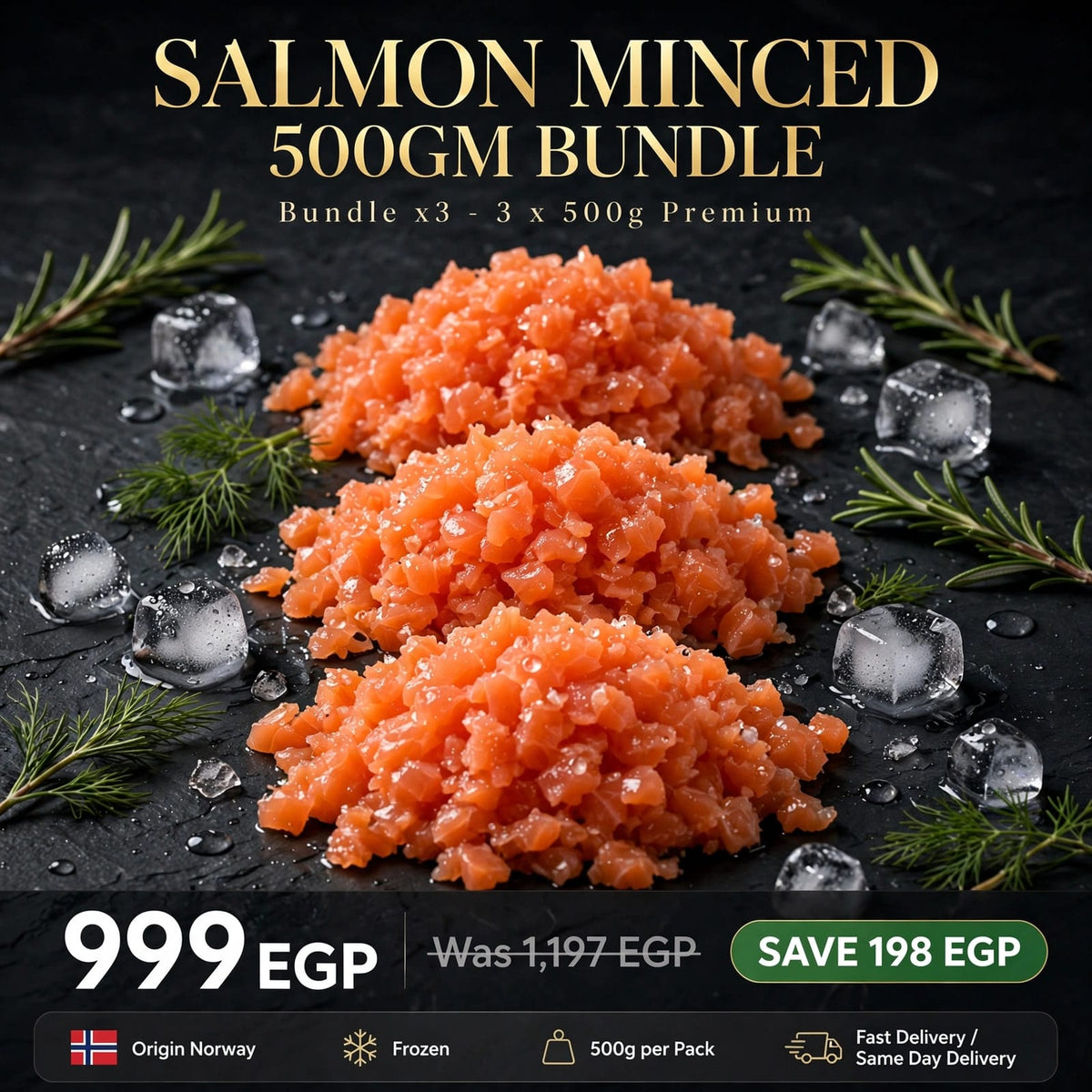 Bundle | Salmon Minced 3 x 500 g