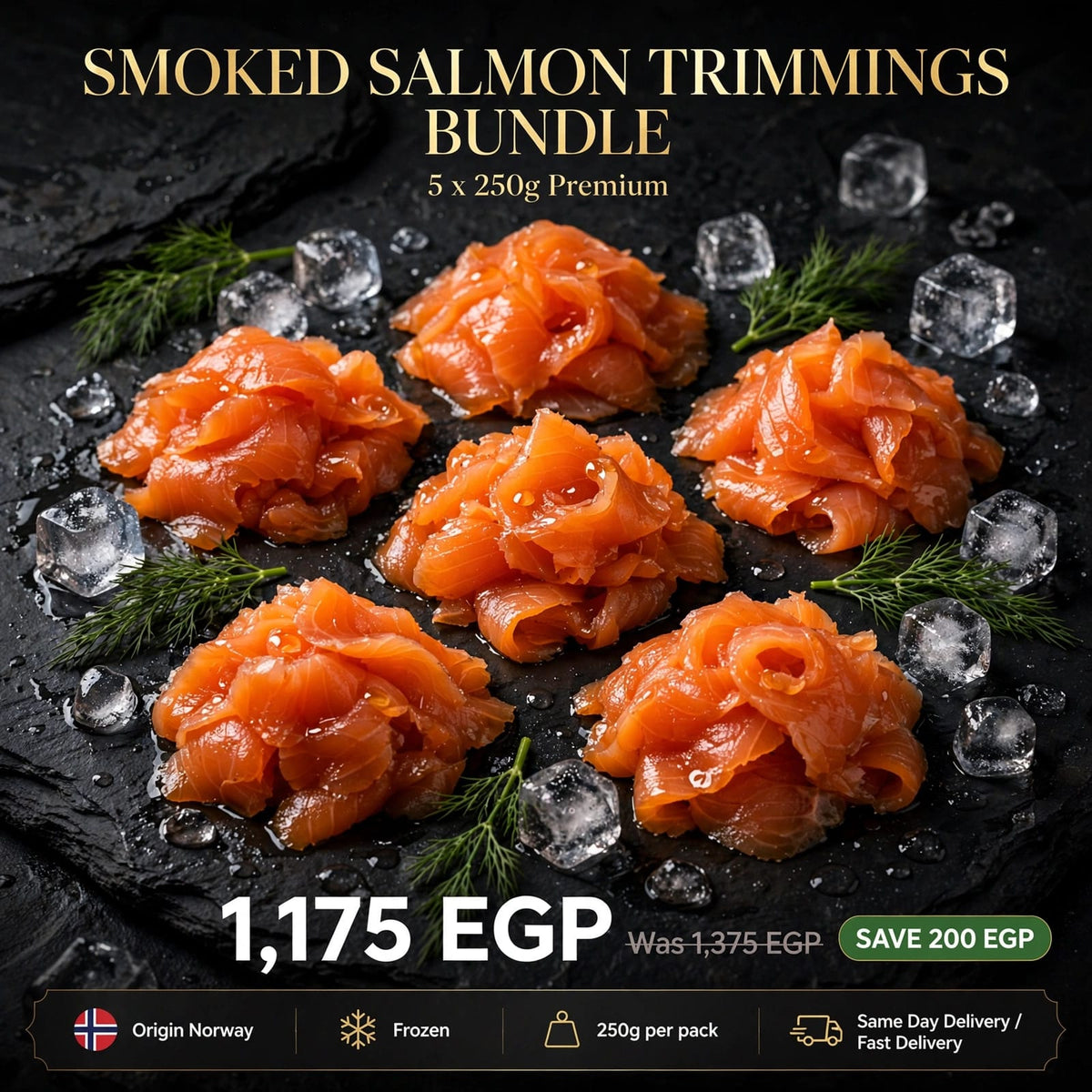 Bundle | Smoked Salmon Trimmings 5 x 250gm