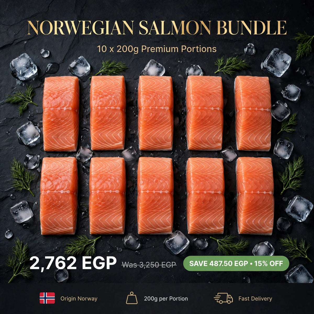 Bundle | Salmon Fillet Portions  10 × 200g
