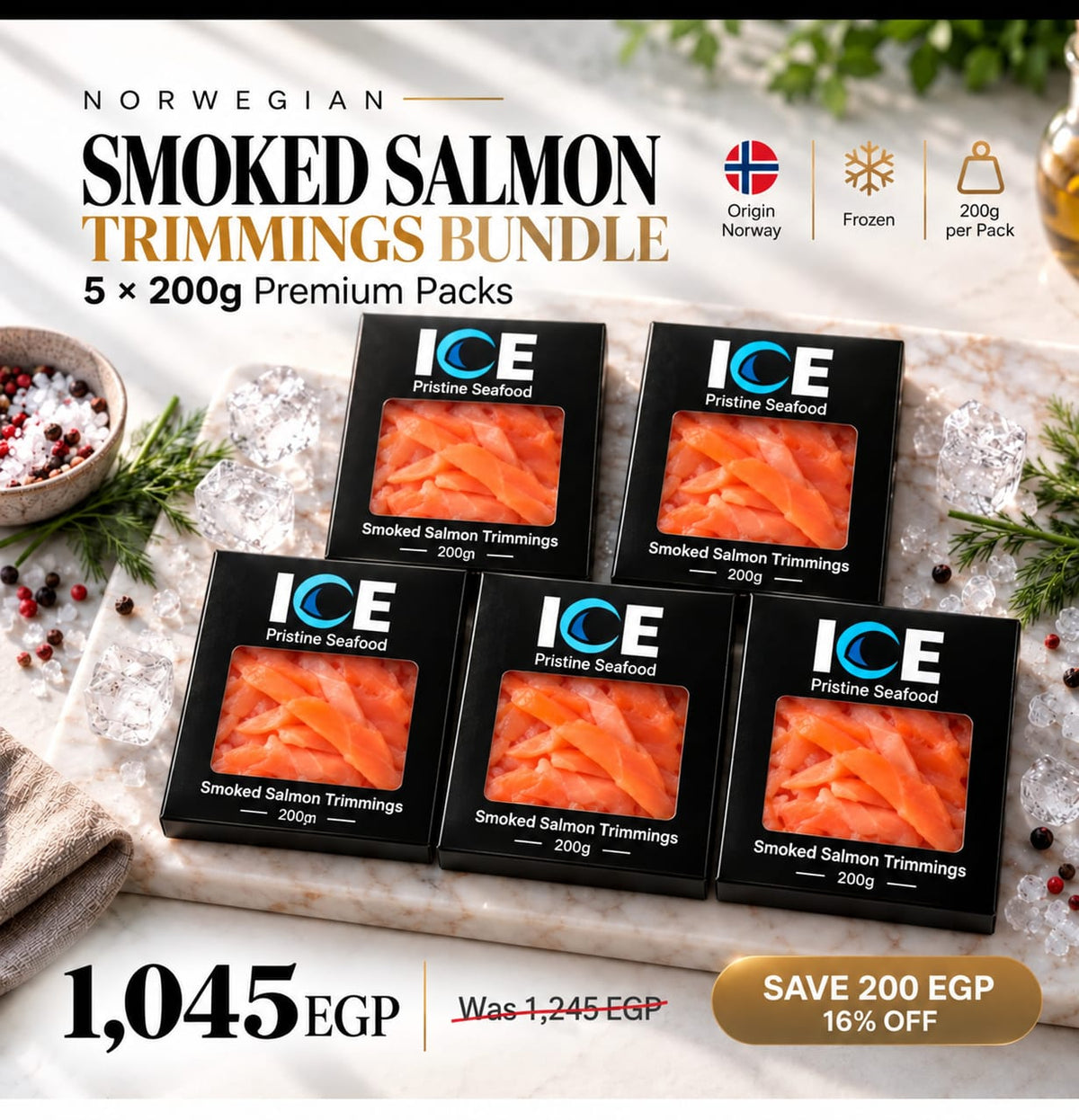 Bundle | Smoked Salmon Trimmings 5 x 200gm