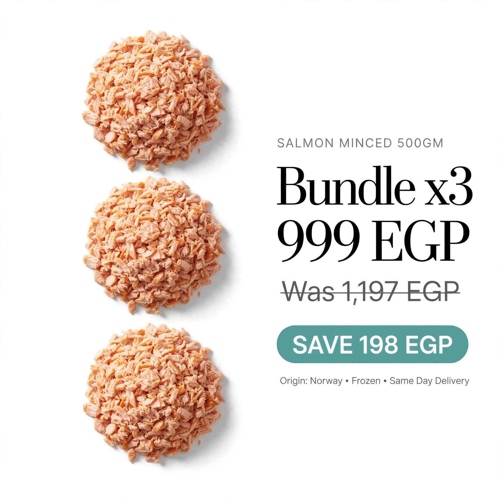 Bundle | Salmon Minced 3 x 500 g