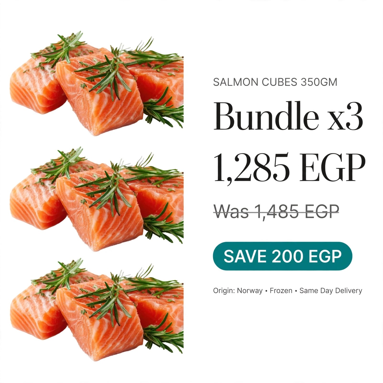 Bundle | Salmon Cubes 3 x 350g