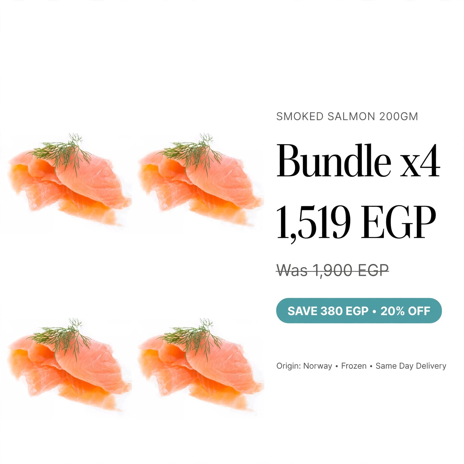 Bundle | Smoked Salmon  4 × 200g